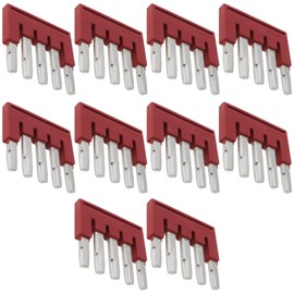 EMSea FBS 5-5 Plug-In Contact Bridge 3030190 Square Bridge FBS Cross Bridge for UT ST Plug-In Terminals Centre Cross-Bridges Red Pack of 10