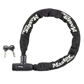 3ft Long x 5/16in (8mm) Diameter Hardened Steel Chain with Integrated Keyed Lock