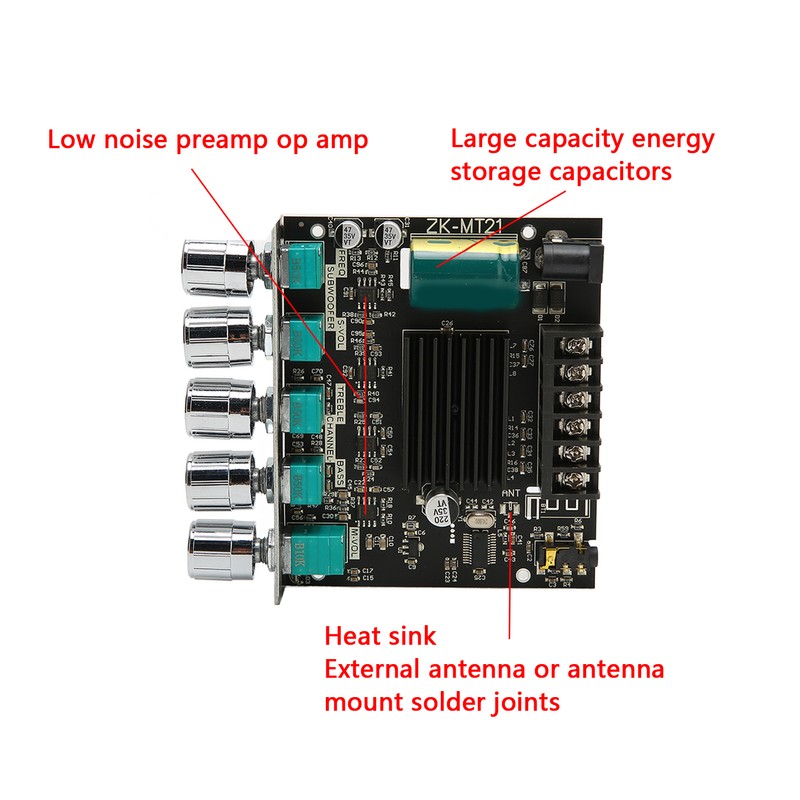 Bluetooth Digital Power Amplifier Module 50W 50W 100W 2.1 Channel