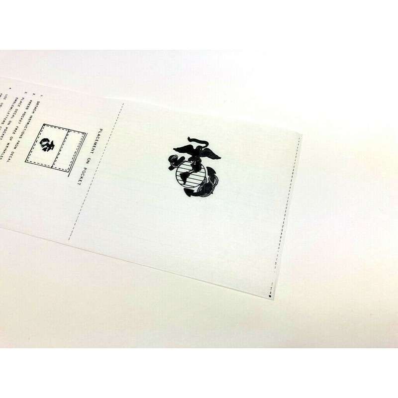 USMC Heat Transfer, Iron On, 3 Pack