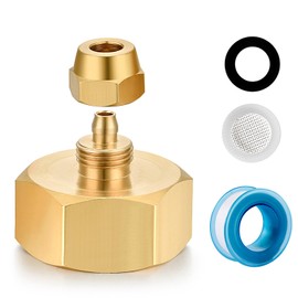 SIGURANTA Garden Hose Drip irrigation Adapter,Brass 3/4"GHT Female Thread to 1/4 Water Hose drip irrigation fittings hose fittings (1 Set)