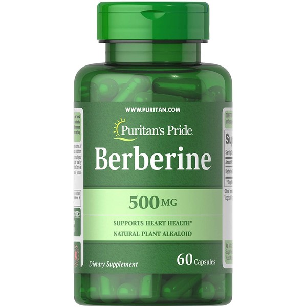 Berberina Puritan's Pride 500 mg 60 Cápsulas