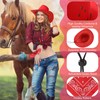 Zhanmai 12 Pieces Cowboy Hats and Bandanas Bulk Western Cowboy