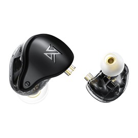 KZA COUSTICS AST Earphones 24 Unit Balanced Armature Wired Earphones IEM with Detachable Silver-Plated Cable Headphones (Black)