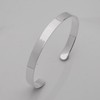 VN Jewelry Men's Silver Bangle Bracelet - 8 Mm Plain