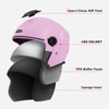3/4 Open Face Motorcycle Helmets DOT Approved Motocross Helmet (Pink,