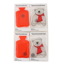 4 Hand Warmers with Polar Bear Motif, Reusable Pocket Warmers with Metal Plates, Hand / Pocket Warmer for Warm Hands for Children and Adults