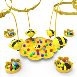 Zinging yea Bee-Shaped Plastic Toy Fun Interactive Toy for Family and Friends Gatherings Cute Yellow Honeybee for Group Play, Multi-Person Educational Toy for All Ages (Two People)