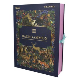 Backgammon Set Classic Wooden Board Game by Gibsons & The Art File, Woodland Luxury Design with Checkers, 2 Players, Ages 6+, 28 x 20 x 4.5 cm