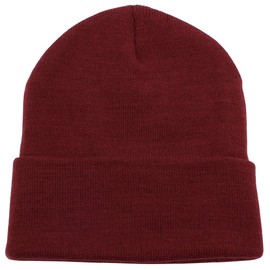 CUFFED PLAIN SKULL BEANIE HAT / CAP | Winter Unisex Knit Hat Toboggan For Men & Women | Unique & Timeless Clothing Accessories By Top Level