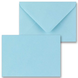 C6 Premium Envelopes 100gsm 114mm x 162mm Gummed Diamond Baby Blue Colour Used for Invitations, Birthdays, Greeting Cards All Occasions (Baby Blue, 10 Pack)
