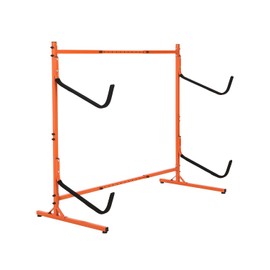 Freestanding Kayak Storage Rack, Kayak Rack for Indoor and Outdoor Storage, Heavy-Duty Steel Kayak Stand with Padded Arms and Adjustable Width, for Kayaks, Canoes, SUPs, Paddleboards & Surfboards