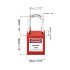 QWORK Red Lockout Tagout Safety Padlock, 10 Padlocks with 20