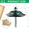 Knoweasy 3-Piece Raised Cabinet Router Bit Set with 1/4 Inch