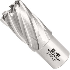 S&F STEAD & FAST Annular Cutter, 7/8" Cutting Diameter x 1" Depth of Cut for Magnetic Drill Press, Mag Drill Bit with Pilot Pin