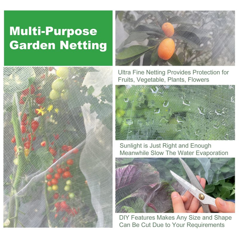 Ultra Fine Garden Netting 4'x10' Plant Pest Barrier Covers Bird