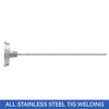 Measureman Fully Stainless Steel Bi-Metal Dial Thermometer, 3" Dial, 12"