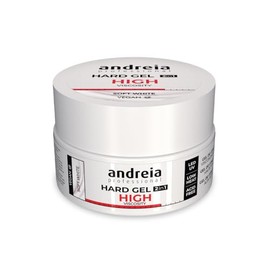 Andreia Professional Hard Nail Gel Two-Phase 2-in-1 LED and UV Gel Building - High Viscous Gel for Hard, Strong Nail Tips and Extensions - Builder Gel for Nails - Colour Soft White 44 g