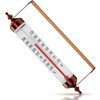 Steel Thermometer Indoor/Outdoor Waterproof Decorative (Adjustable Angle)