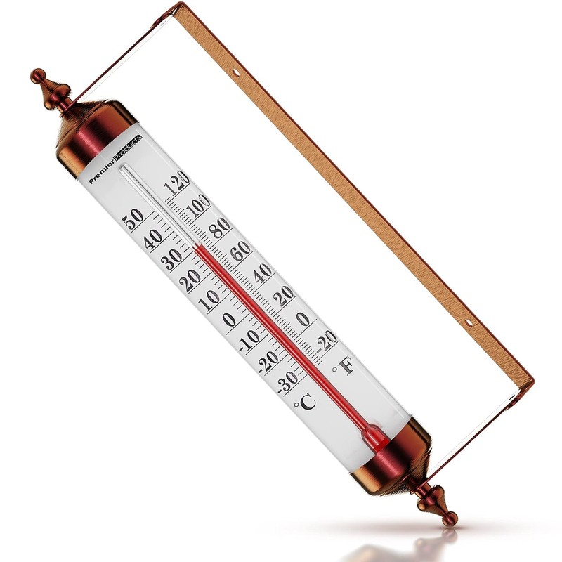 Steel Thermometer Indoor/Outdoor Waterproof Decorative (Adjustable Angle)