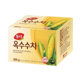 Roasted Corn Tea Bags 10g x 30T – Nutty Flavor, 100% Corn, Caffeine-Free, Hot or Cold Brew Herbal Tea (Corn)