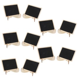 Operitacx Pack of 10 Message Board Dry Wipe Board Mini Blackboard Signs Cat Figures Home Decoration Foldable Easels for Display Labels Blackboard Place Card Small