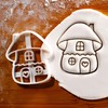 BAKERLOGY Mushroom House Cookie Cutter - Detailed Cookie Cutter Design