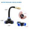Mornajina 5Packs Brass Misting Nozzles Tee with 4inch Built in