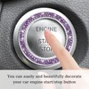 Gasedin Car Engine Start Stop Decoration Ring, Sparkling Crystal Vehicle