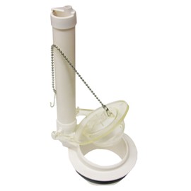 LASCO 04-2351 3-Inch Plastic Flush Valve with Chain, Universal Fits Most 1.6 Gallon Flush 2 Piece Toilets, Carded