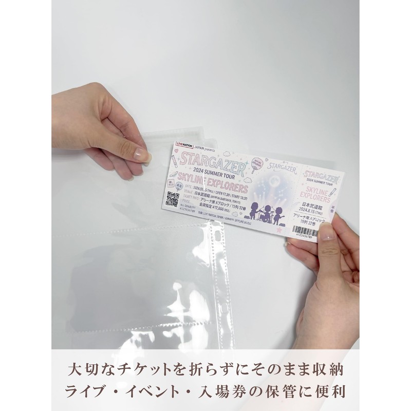 Pushlife Ticket Storage A4 Refills Ticket Holder for Concert Tickets