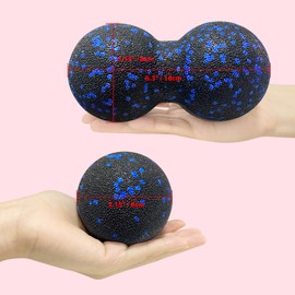 Trasekky Massage Ball 4 Pack, Lacrosse Ball Massage for Myofascial Release. Deep Tissue Massage Tool for Trigger Point Therapy and Tight Muscles, Muscle Relaxer, Exercise, Yoga, Black & Blue