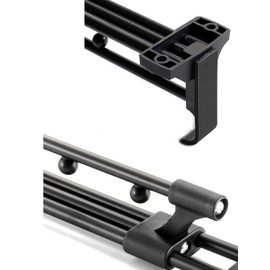 Top-mounted Heavy Duty Telescopic Closet Rod Retractable,Autuwintor Pull Out Clothes Hanger,Clothing Rod for Closet with Screws Black 16",1pcs