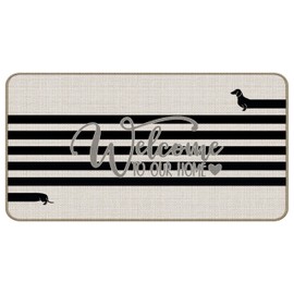 DOFQZ Funny Dachshund Gifts Welcome Door Mat 17x30,Winer Dog Gifts Weiner Dog Rug,Funny Dachshund Wiener Dog Doormat for Front Home Decor,Dachshund Gifts for Dachshund Lovers