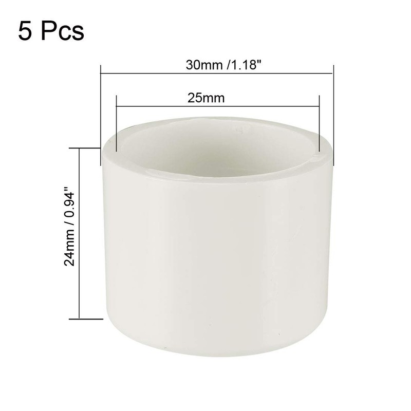 sourcing map 25mm PVC Pipe Cap Fitting, Slip Socket External