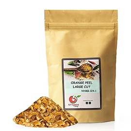 NY SPICE SHOP Orange Peel – 8 Ounce Dried Orange Peel – Orange Peel Slices – Cut & Sifted Orange Peel – Delicious Candied Orange Slices – Great for Cooking & Baking – Natural | Non-GMO | Vegan