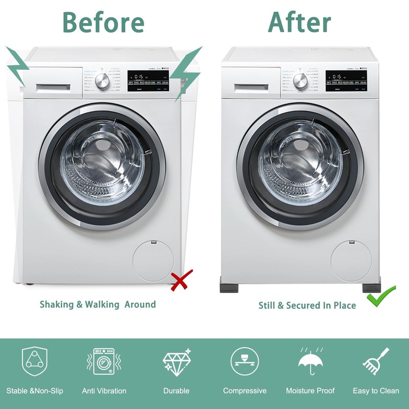 SEISSO Anti Vibration Pads for Washing Machine. 4 Pack Washer