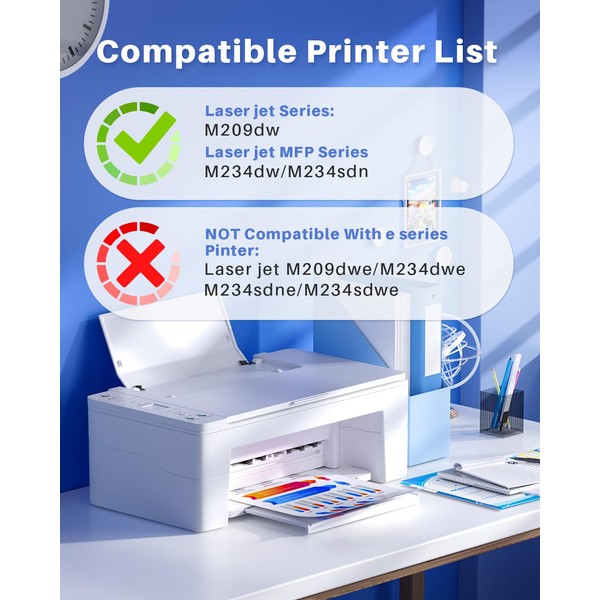 INK4U 134X Toner Cartridge (with chip) Replacement for HP 134X