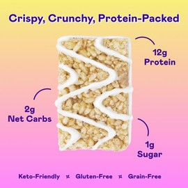 16 Magic Spoon Protein Cereal Treats (4 Boxes) - Marshmallow Flavor - Snack