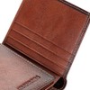 VANNANBA Men's Leather Trifold Wallet with Folded ID Windows,12 Card