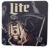 Miller Lite 2 Miller Lite 4" Square Coasters - Grim