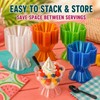 250 Pcs Ice Cream Bowls, 250ml Hexagon, 5 Colors with