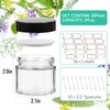 CAKKVDE 35 Pack 2 oz Clear Round Glass Jars with