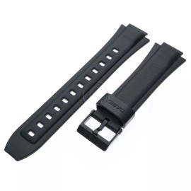 Casio Genuine Casio Watch Band MW600 MW600B MW-600E MW-600F Black Rubber Resin Strap