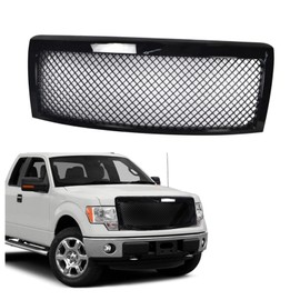 RainMan S Front Bumper Upper Grille Glossy Black Mesh Grill Replacement for F150 2009 2010 2011 2012 2013 2014