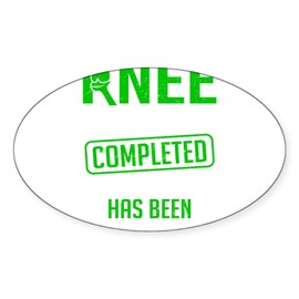 CafePress Knee Surgery Completed Recovery Mode Initi Sticker Oval Car Bumper Sticker