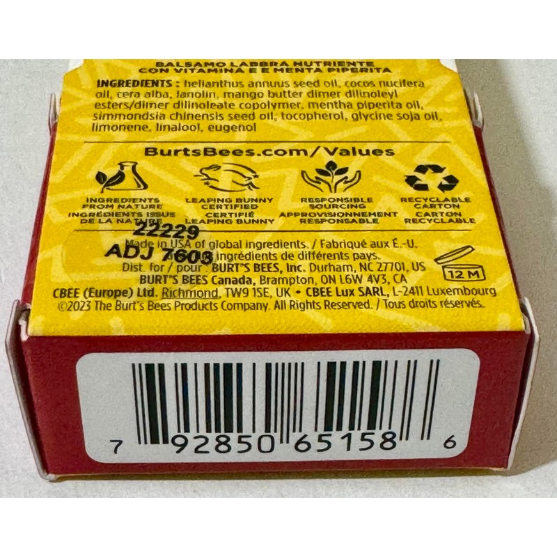 Burt's Bees Moisturizing Retro Lip Balm Tin with Vitamin E