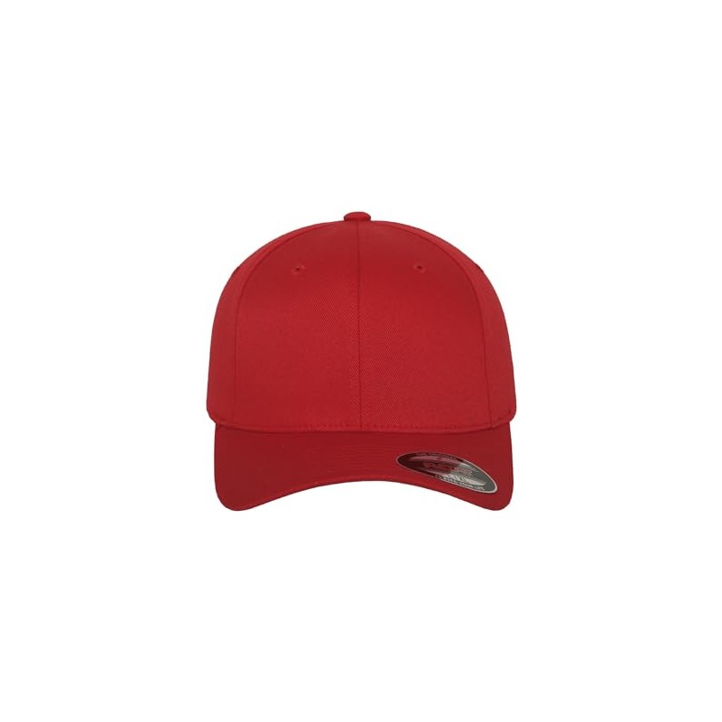 Flexfit Unisex Wooly Combed Baseball Cap, Red, l