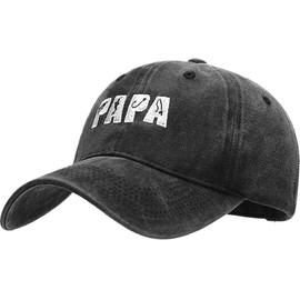 YeeHeen Baseball Hat for Men Women Vintage Washed Plain Cap Adjustable Sun Hat Papa Black