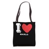 I Love Marlo Bold Statement Name Tote Bag